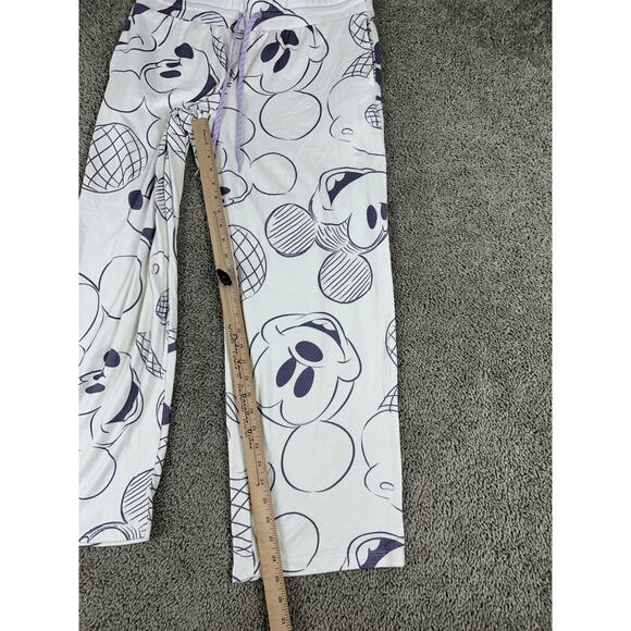 Disney Mickey Mouse Lounge Pajama Pants Womens Large White Drawstring Graphic - Picture 4 of 11